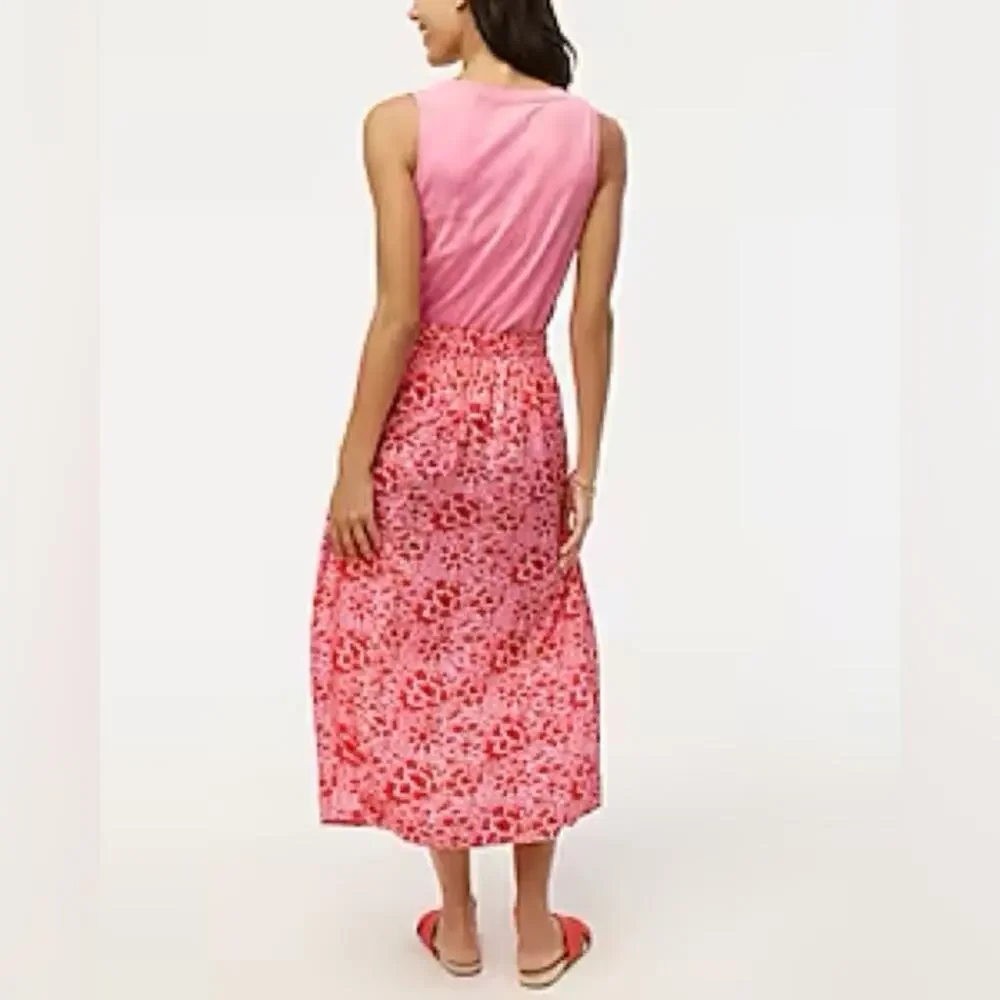 J. Crew Factory Wrap Azalea Belvedere Red midi skirt